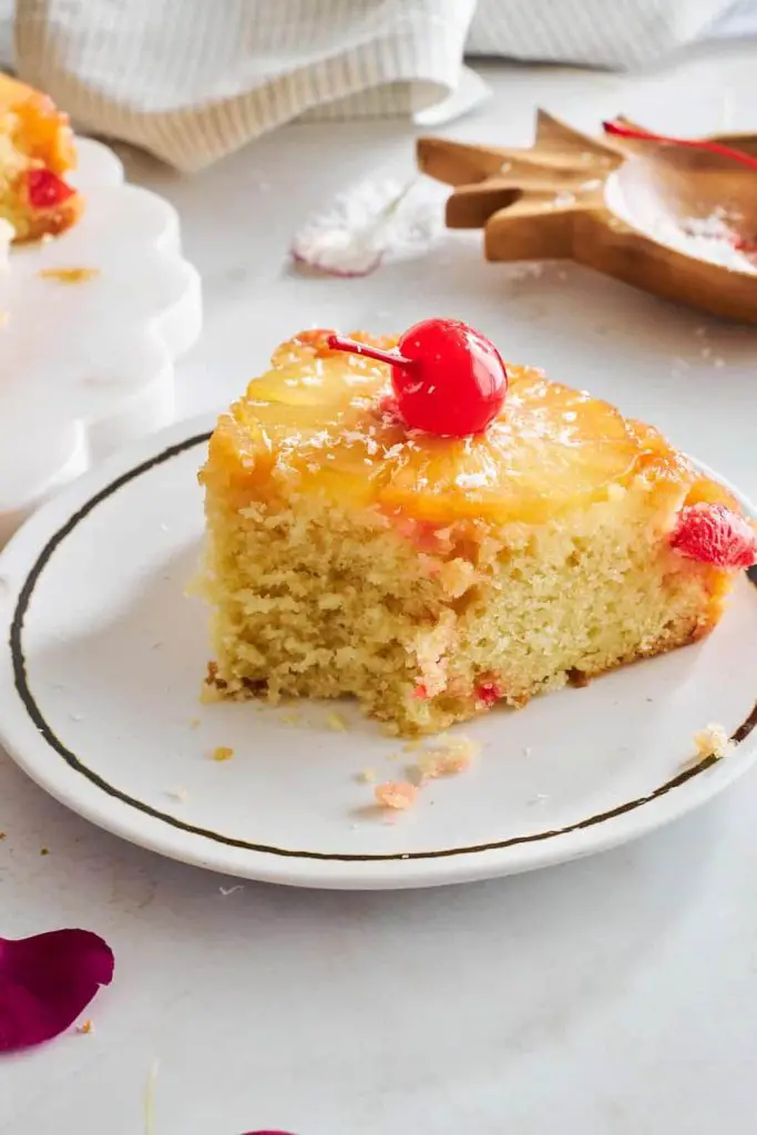 Serving Mary Berry Pineapple Upside Down Cake Recipe