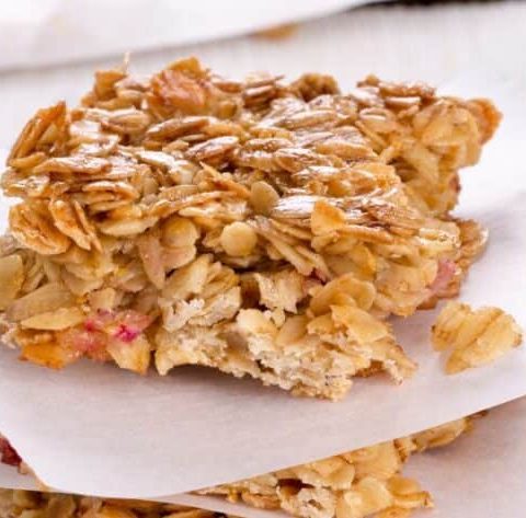 Nigella Rhubarb Flapjacks