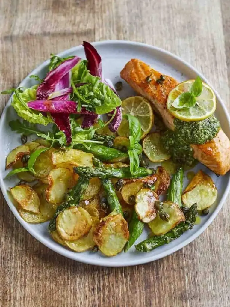 Jamie Oliver Air Fryer Salmon with Crispy Potatoes Recipe