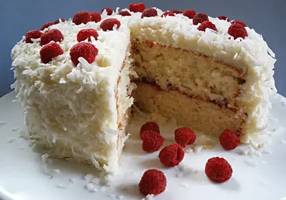 Mary Berry Coconut and Raspberry Cake