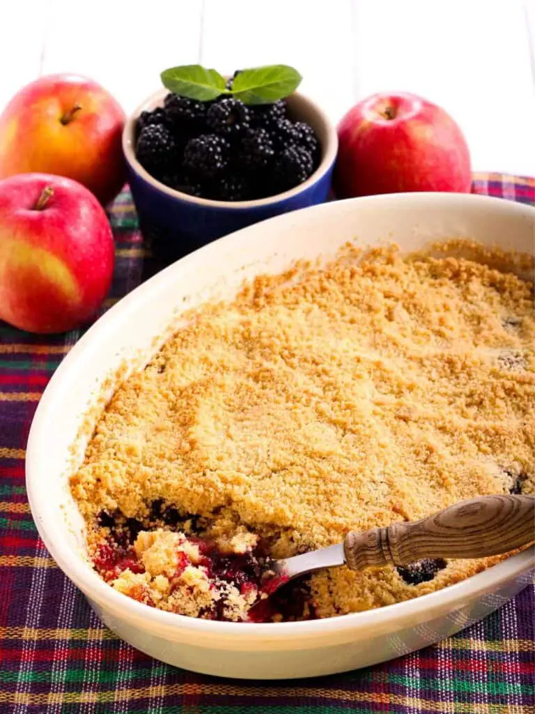 Nigella Apple and Blackberry Crumble