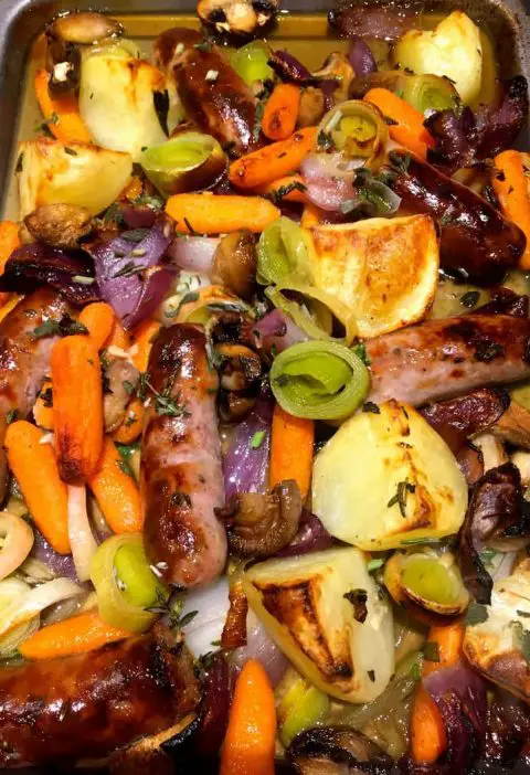 Nigella Sausage Tray Bake