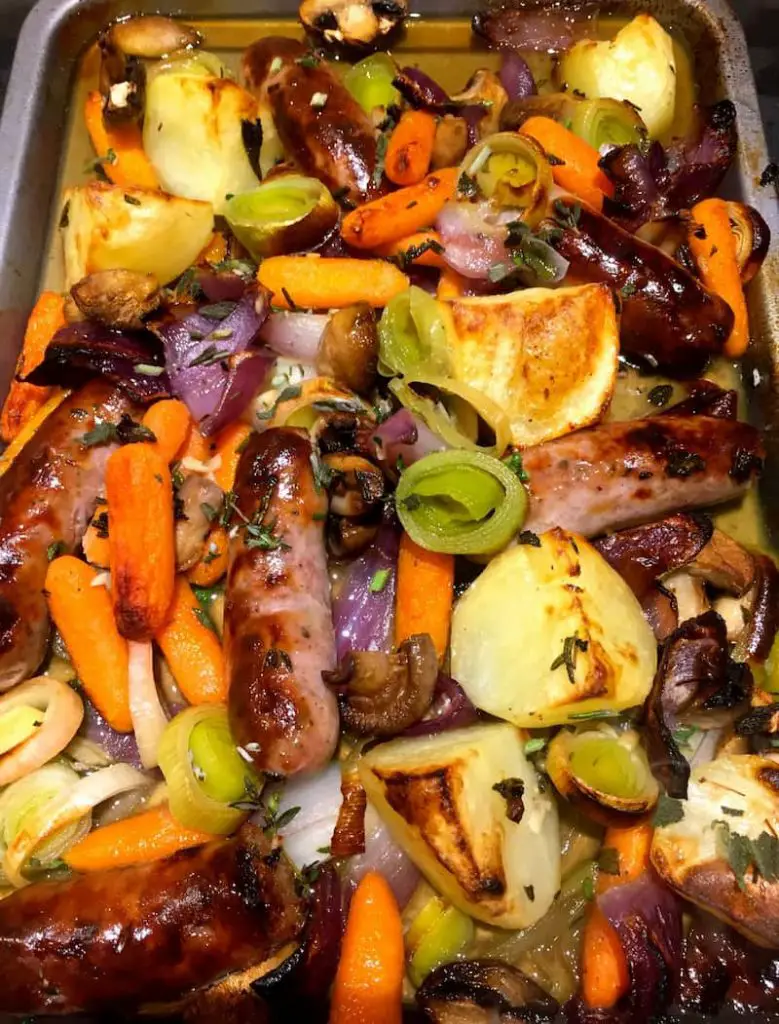 Nigella Sausage Tray Bake