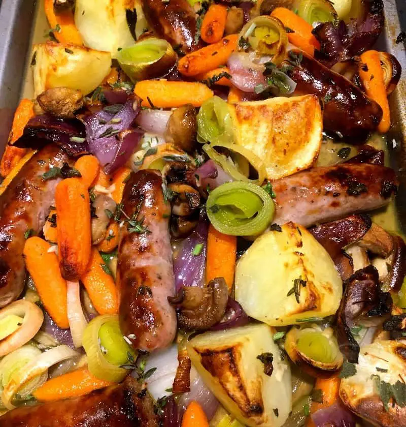 Nigella Sausage Tray Bake