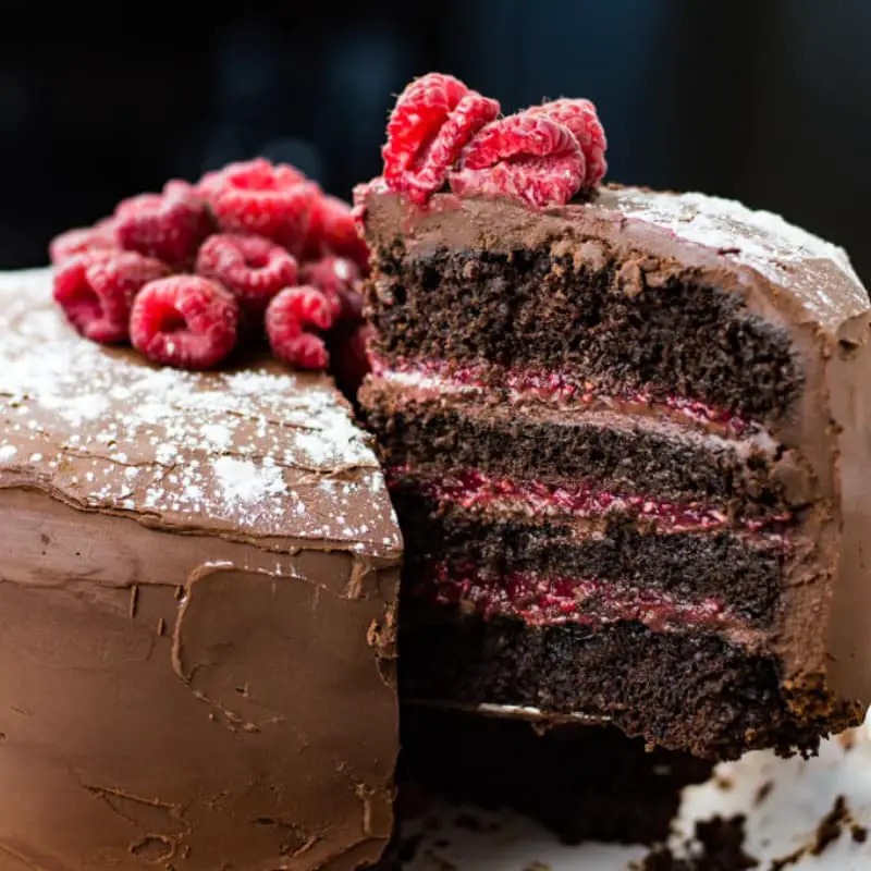 Jamie Oliver Chocolate and Raspberry Cake