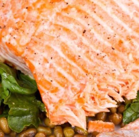 Jamie Oliver Salmon And Lentils recipe