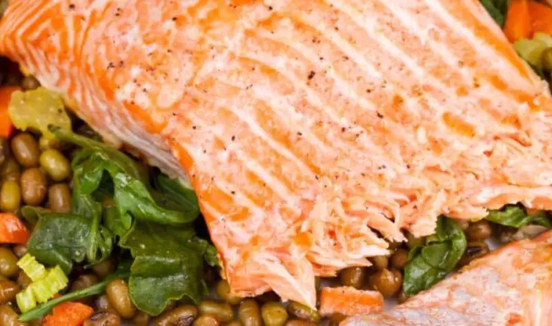 Jamie Oliver Salmon And Lentils recipe