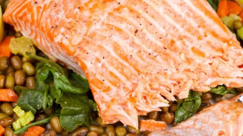 Jamie Oliver Salmon And Lentils recipe