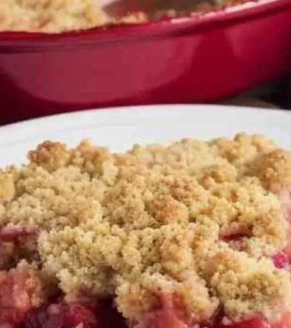 Mary Berry Rhubarb and Ginger Crumble