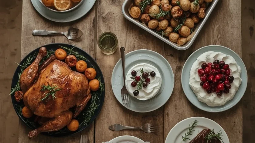 Jamie Oliver-inspired Christmas recipes including roast turkey, crispy potatoes, Wellington and desserts