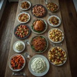 Christmas recipes for a crowd including big roast turkey, giant pie, potatoes and trifle