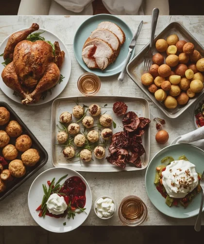 Easy Christmas recipes for beginners including roast chicken, turkey breast, potatoes and Eton mess