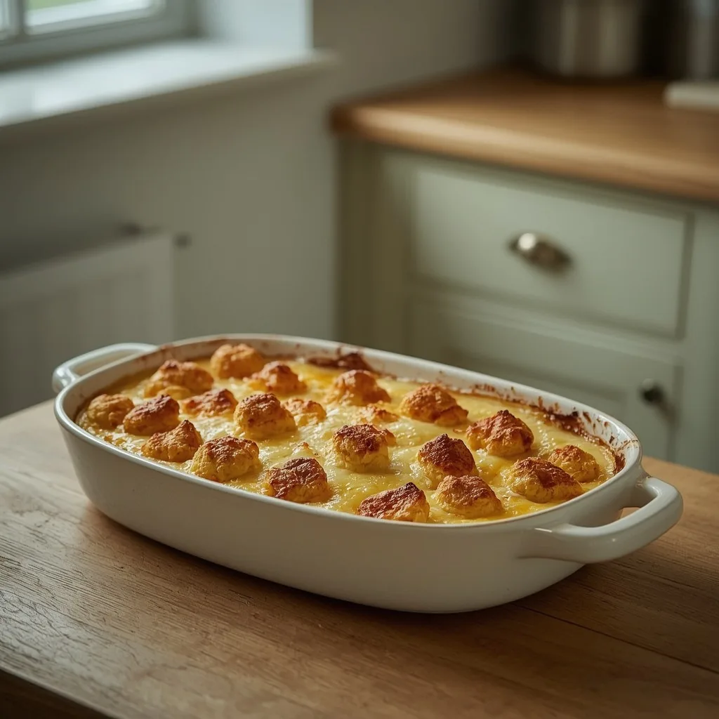 Make-ahead cauliflower cheese with crispy leaves