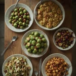 Brussels sprouts dishes for Christmas dinner including roasted, shredded and gratin sprouts