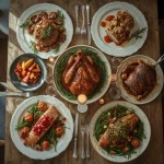 Christmas dinner alternatives to turkey including beef Wellington, roast goose, lamb and salmon