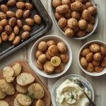 Christmas potato dishes including roast potatoes, dauphinoise, hasselback and fondant potatoes