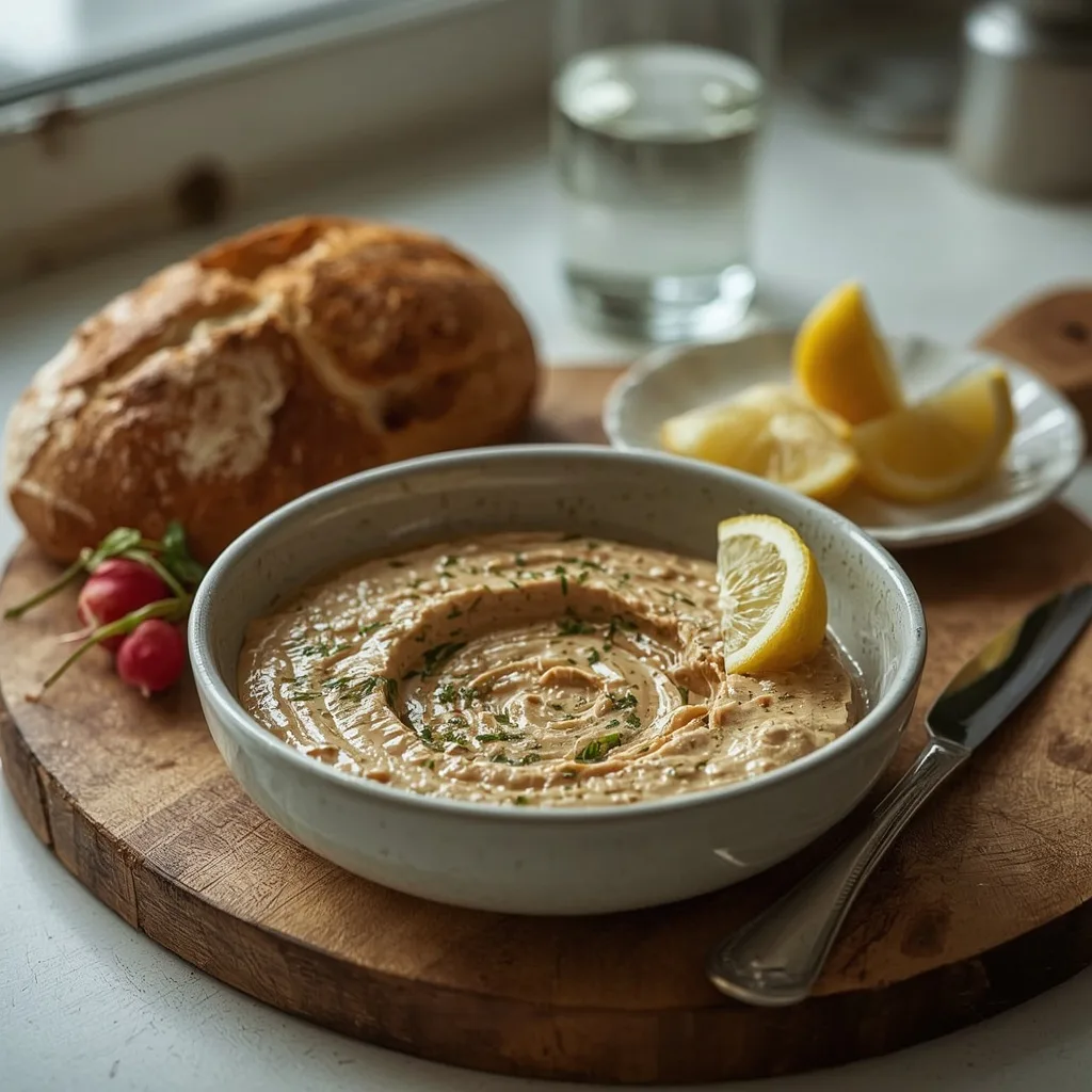 Smoked mackerel pâté with toasted sourdough and lemon